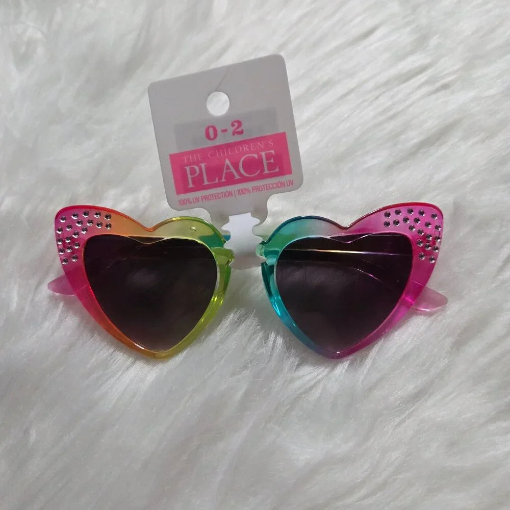 The Children's Place Rainbow Heart Sunglasses